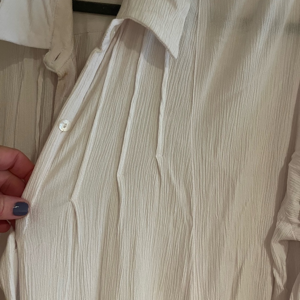 Guc Myrah Penazola White Kundalini kaftan Shirt Midi Dress - Picture 9 of 10